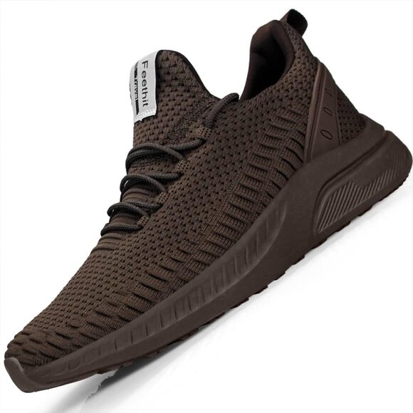 Men's Brown Tennis Running Lightweight Breathable Mesh Fashion Sneakers